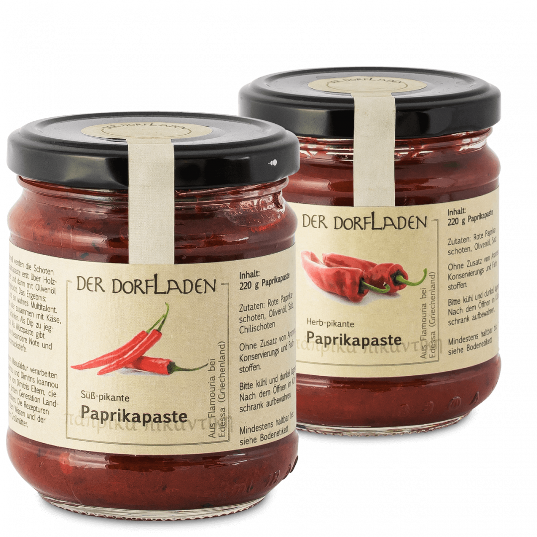 Paprikapaste (in zwei Schärfegraden) Der Dorfladen Kulinarik