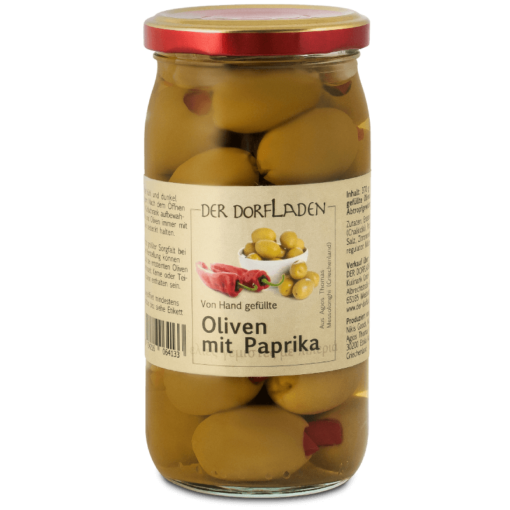 DER DORFLADEN Oliven gruen Chalkidiki-Oliven mit Paprika