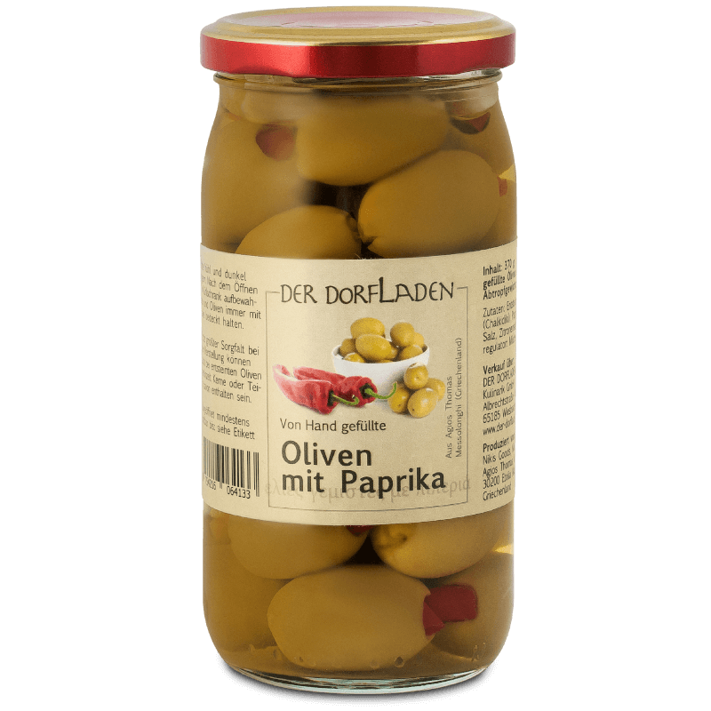 Grüne Oliven mit Paprika – Der Dorfladen Kulinarik