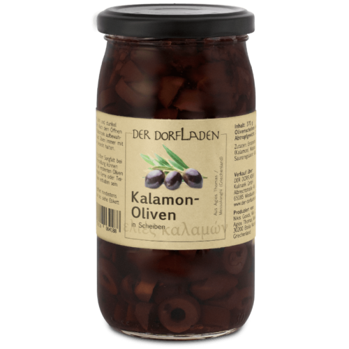 DER DORFLADEN Oliven Kalamon-Oliven Scheiben