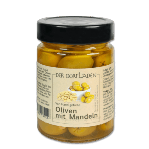 DER DORFLADEN Oliven gruen Chalkidiki-Oliven mit Mandel