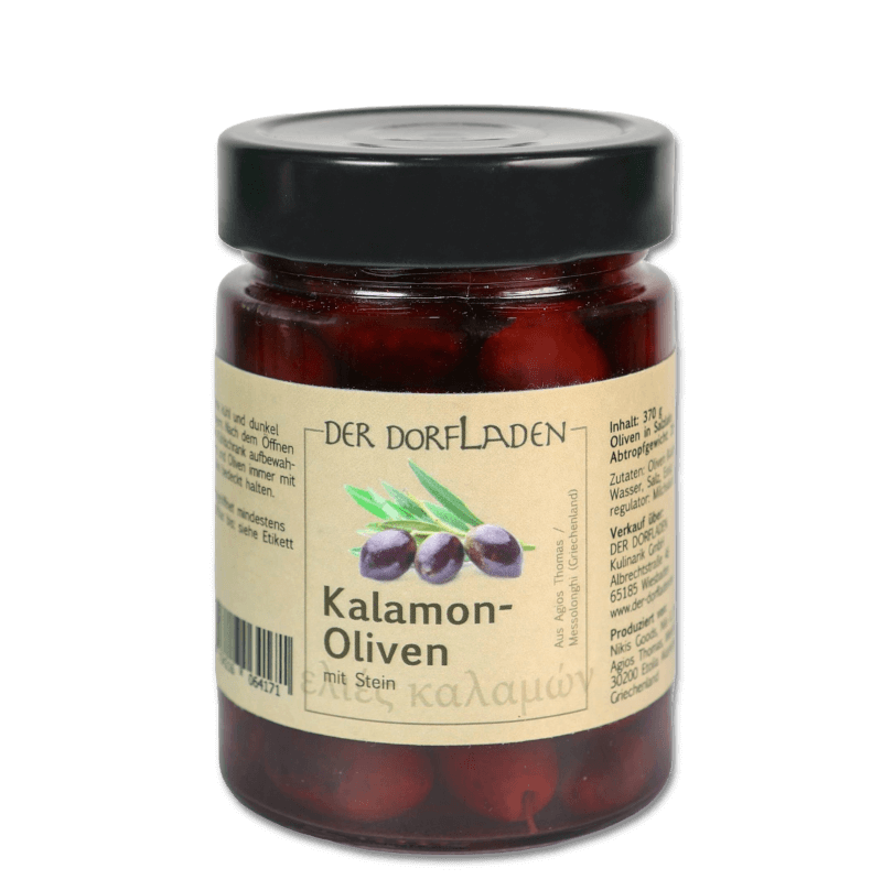 DER DORFLADEN Oliven Kalamon-Oliven mit Stein